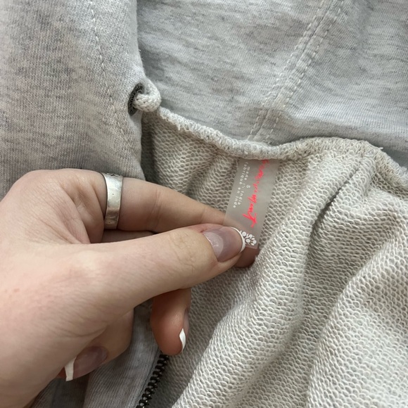 FP Movement by Free People Prep Zip Up in Heather Grey with Thumb Holes - Picture 5 of 5